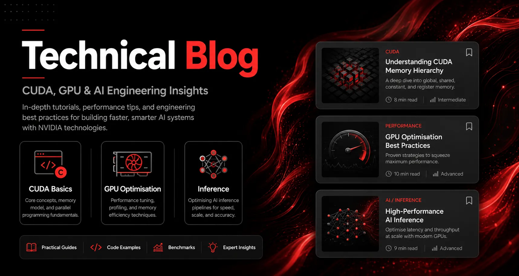 Ensigncode technical blog on CUDA, GPU optimization, and AI engineering